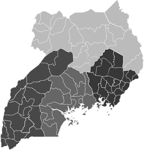 Map of Districts in Uganda